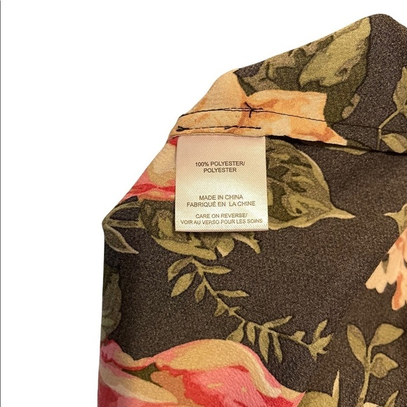 Divine Heritage Floral Cutout V Neck Tie Keyhole Back Flutter Sleeve Midi Dress - Picture 16 of 16